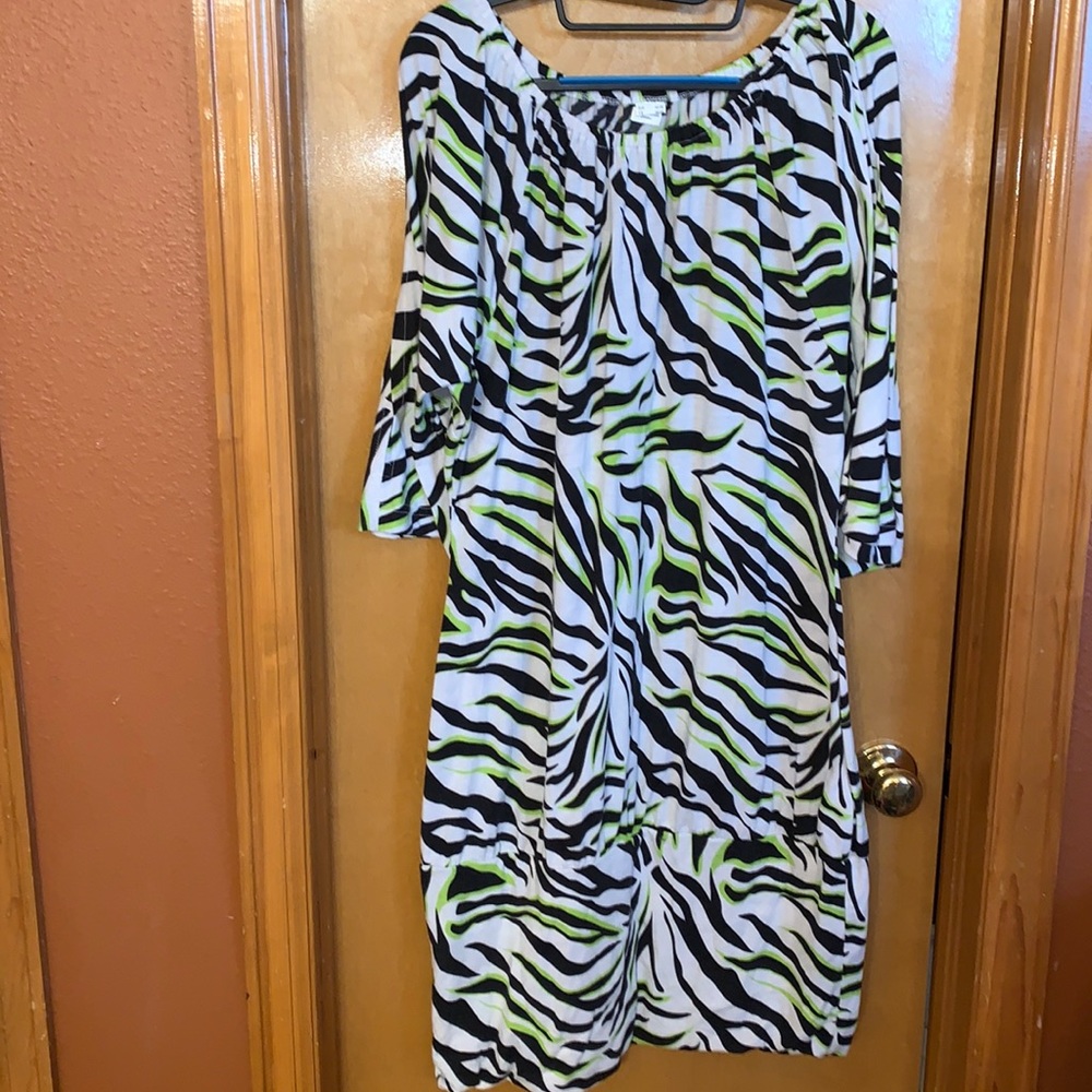 Zebra striped dress